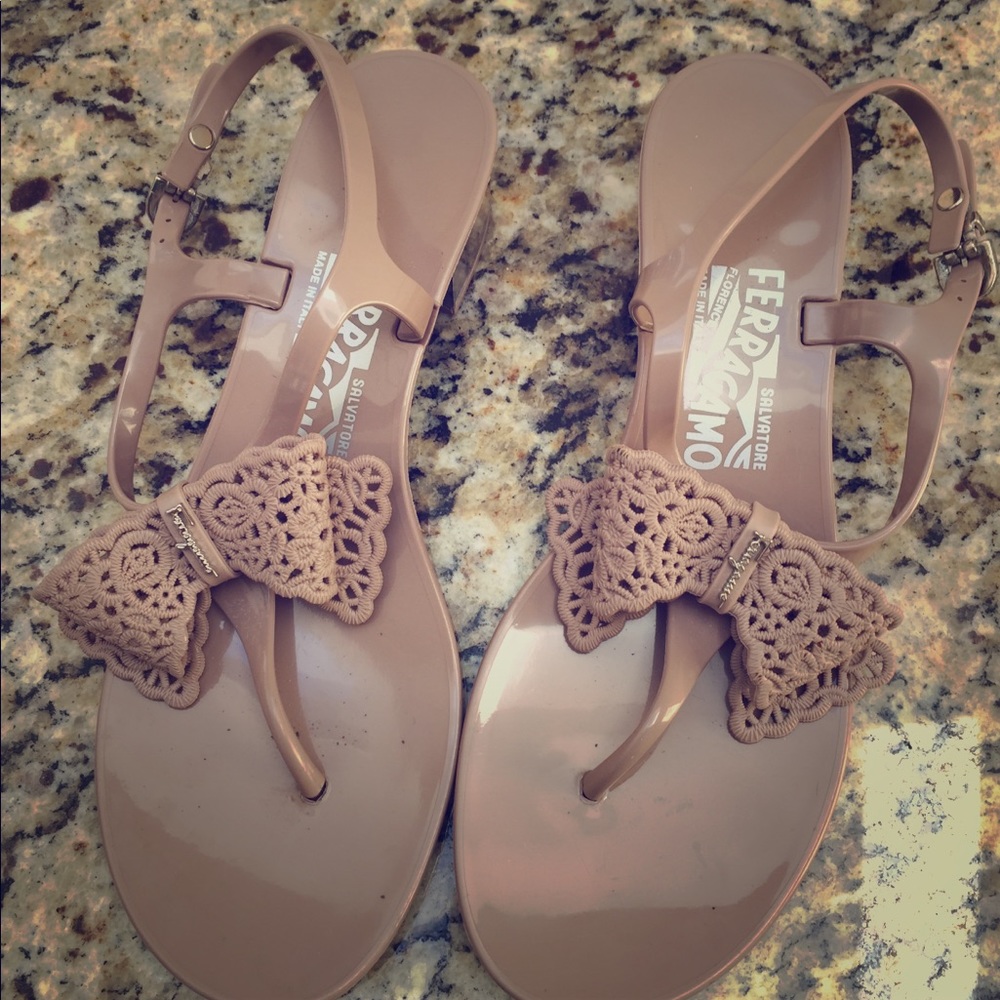Ferragamo jelly shoes